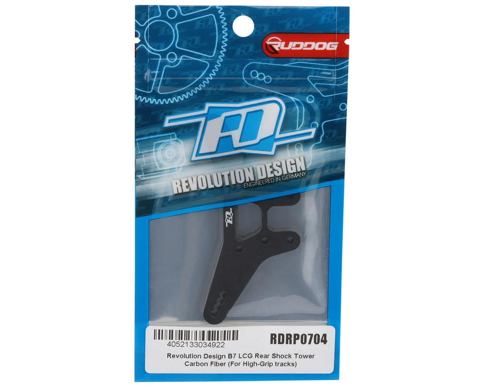 Revolution Design B7 LCG Carbon Fiber Rear Shock Tower (High-Bite)