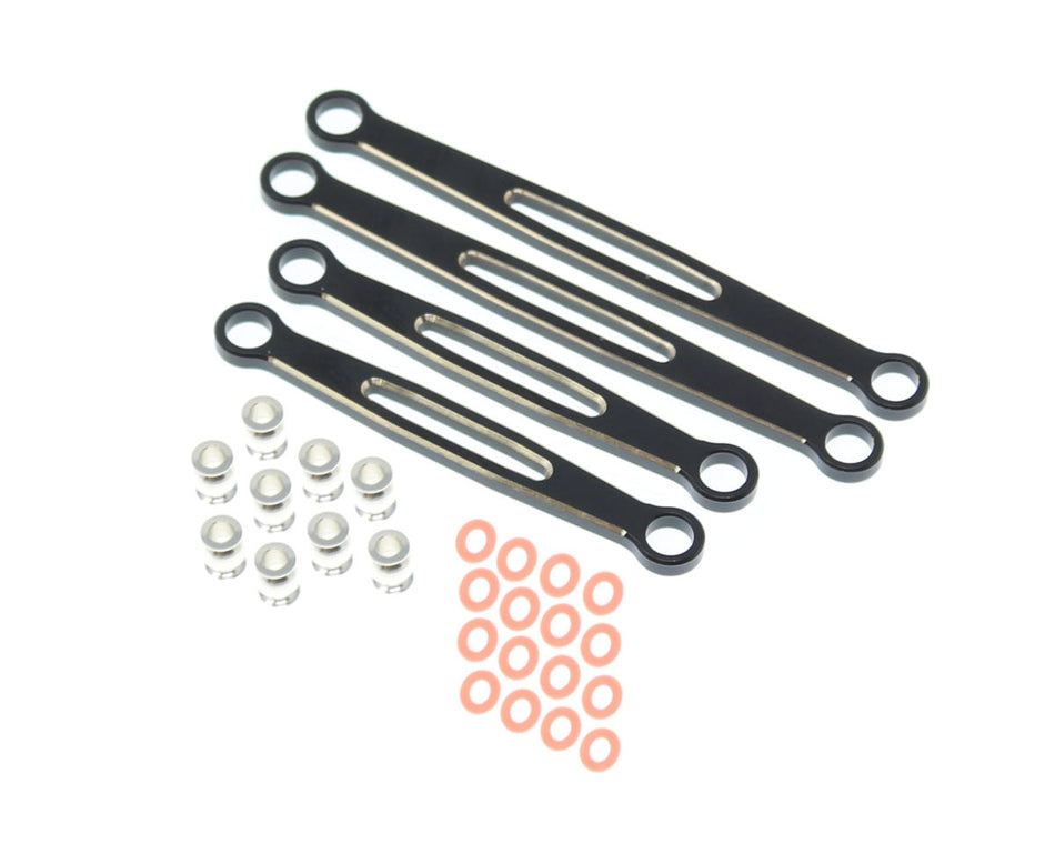 Redcat Ascent-18 Brass Front Upper & Lower Links (Black) (4)