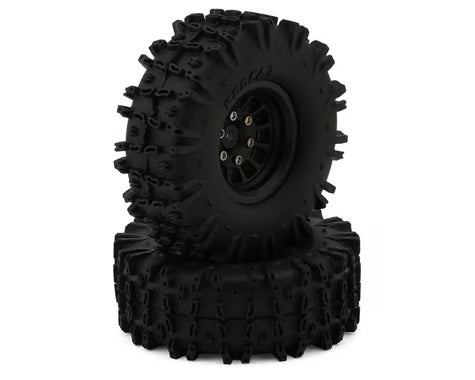 Redcat Ascent-18 Apex 1.3" Apex Pre-Mounted Tires (Black) (2) w/Beadlock Wheels