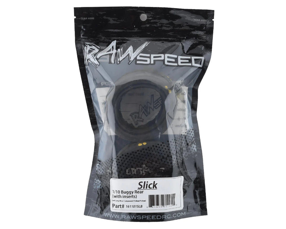 Raw Speed RC Slick 2.2" 1/10 Rear Buggy Tires (2) (Soft - Long Wear)
