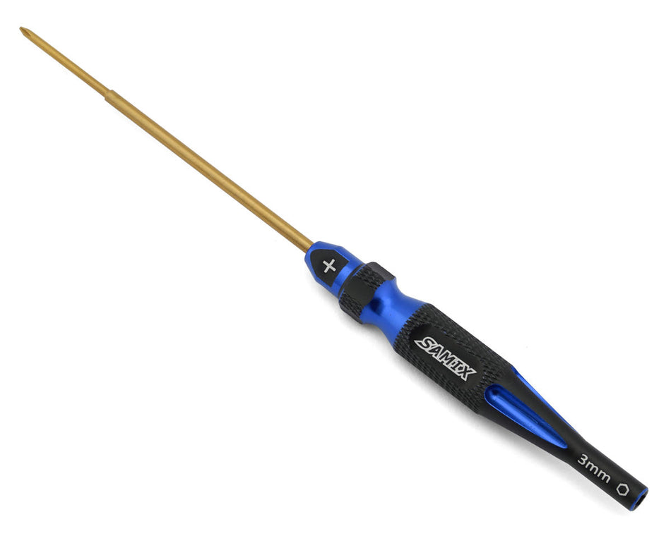 Samix Axial SCX30 2-in-1 Screw & Nut Driver (Blue) (Phillips/3mm Nut)