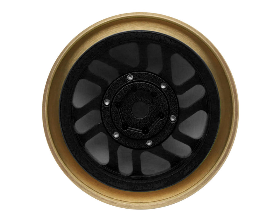 Samix Traxxas TRX-4M Aluminum/Brass Bead-lock Wheel Set (Black) (4) (35g) (Adj. Offset)