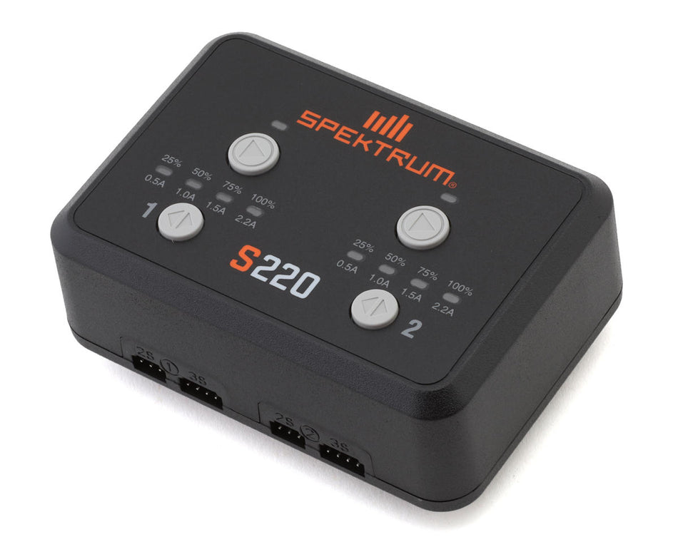 Spektrum RC S220 AC Balance Dual Battery Charger (3S/2A/20W x2)
