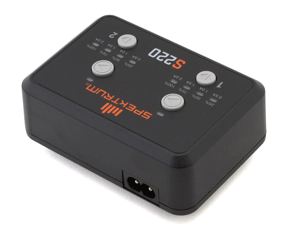 Spektrum RC S220 AC Balance Dual Battery Charger (3S/2A/20W x2)