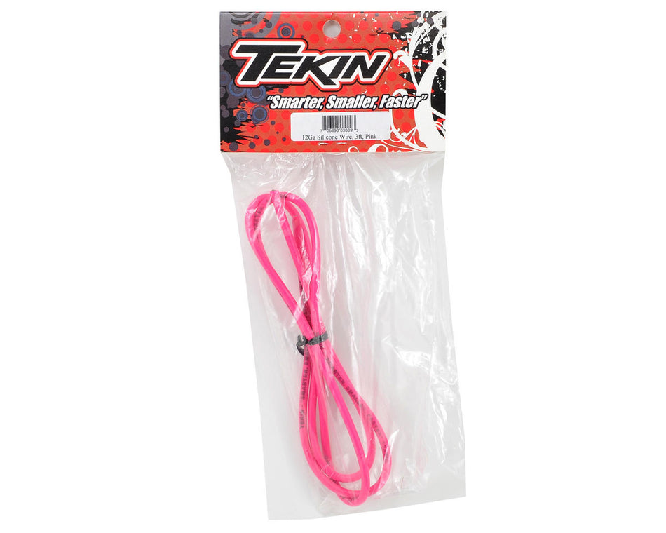 Tekin 12awg Silicon Power Wire (Pink) (3')