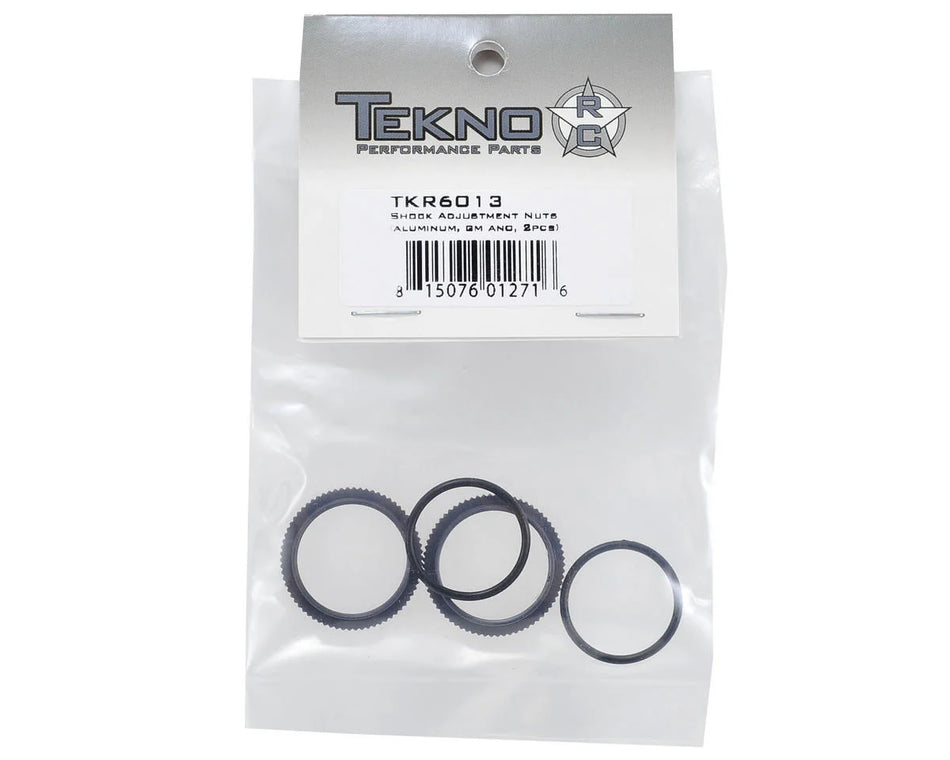Tekno RC Aluminum Shock Adjustment Nut Set (Gun Metal) (2)