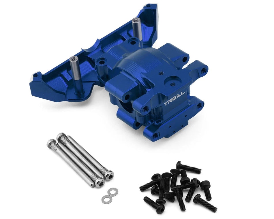 Treal Hobby Aluminum Front Gearbox Set for Traxxas® Mini Maxx/Mini XRT/ Mini Slash® (Blue)