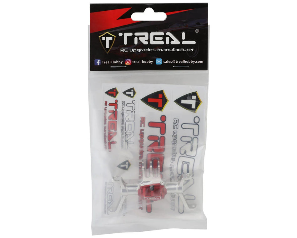 Treal Hobby Redcat Ascent-18 7075 Aluminum Front Axle Housing (Silver) w/C-Hubs
