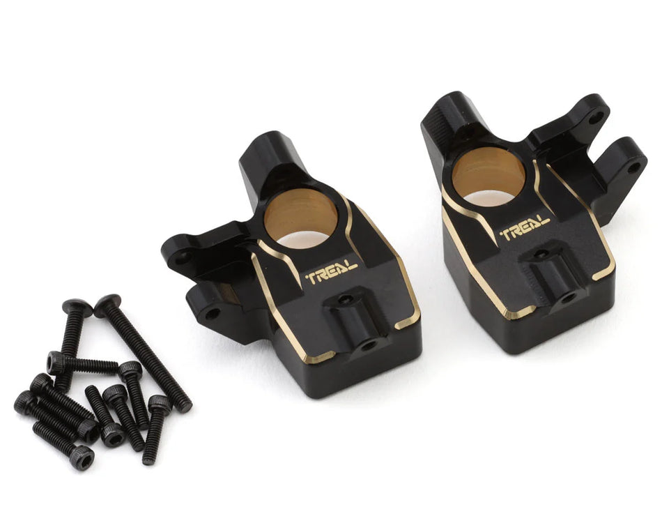 Treal Hobby Axial SCX10 III Brass Front Inner Portal Covers (60g)