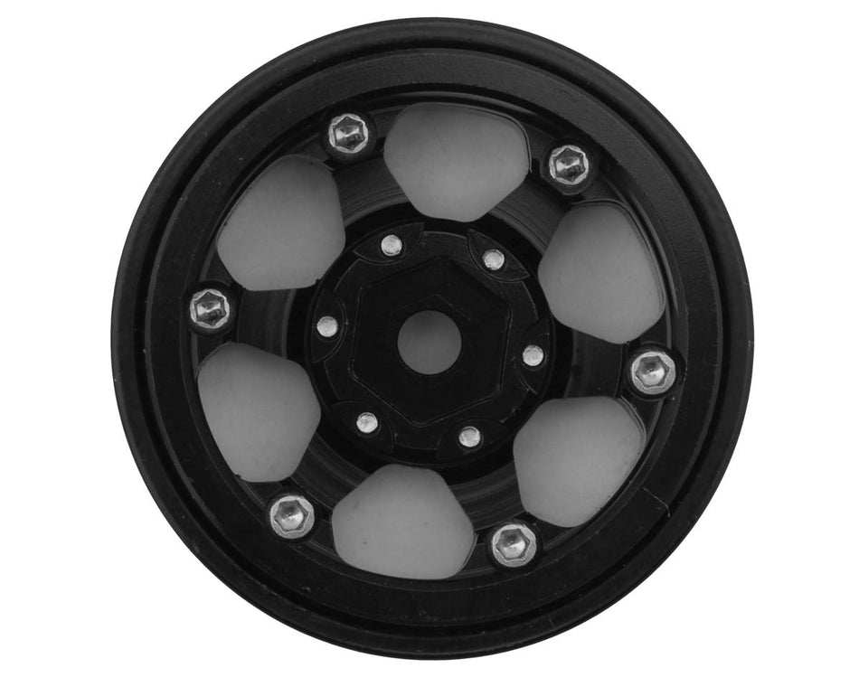 Treal Hobby Type D 1.0" Concave 6-Spoke Beadlock Wheels (Black) (4)
