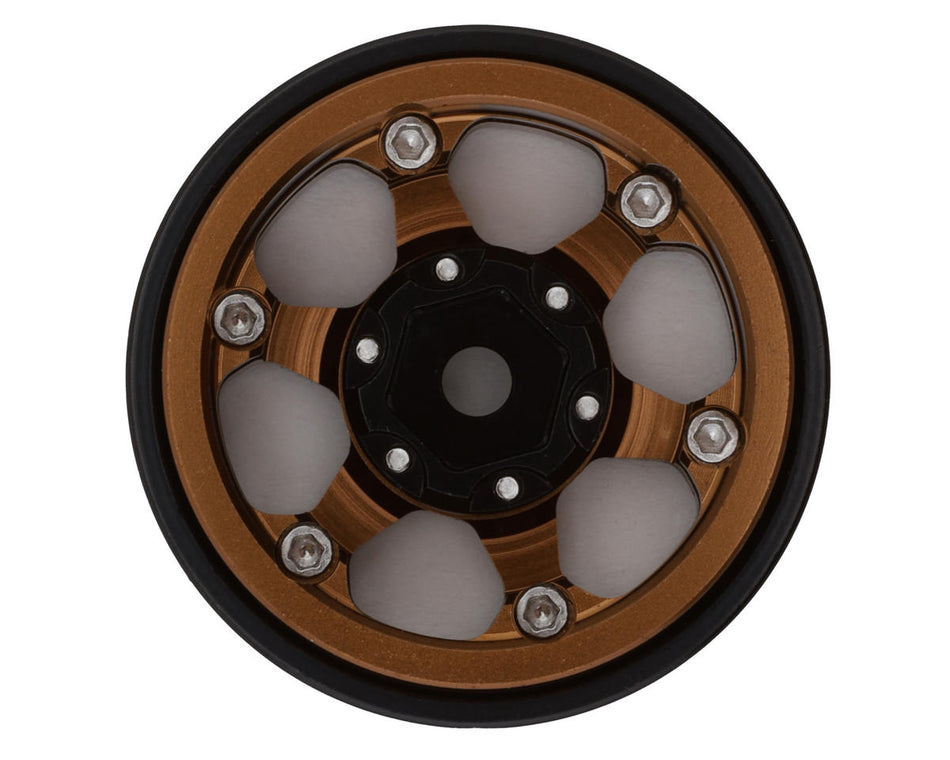 Treal Hobby Type D 1.0" Concave 6-Spok Beadlock Wheels (Bronze) (4) (21.2g)