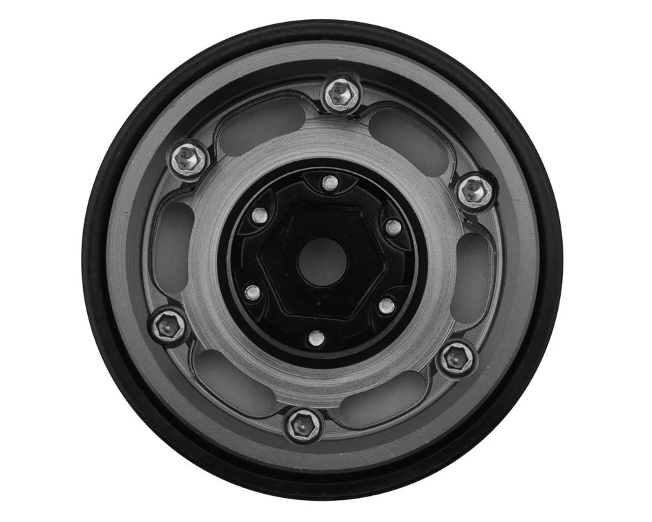 Treal Hobby Type E 1.0" 6-Slot Beadlock Wheels (Titanium) (4) (21.9g)