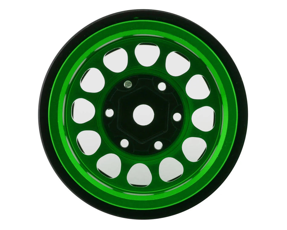Treal Hobby Type I 1.0" Classic 12-Spoke Beadlock Wheels (Green) (4) (27.2g)
