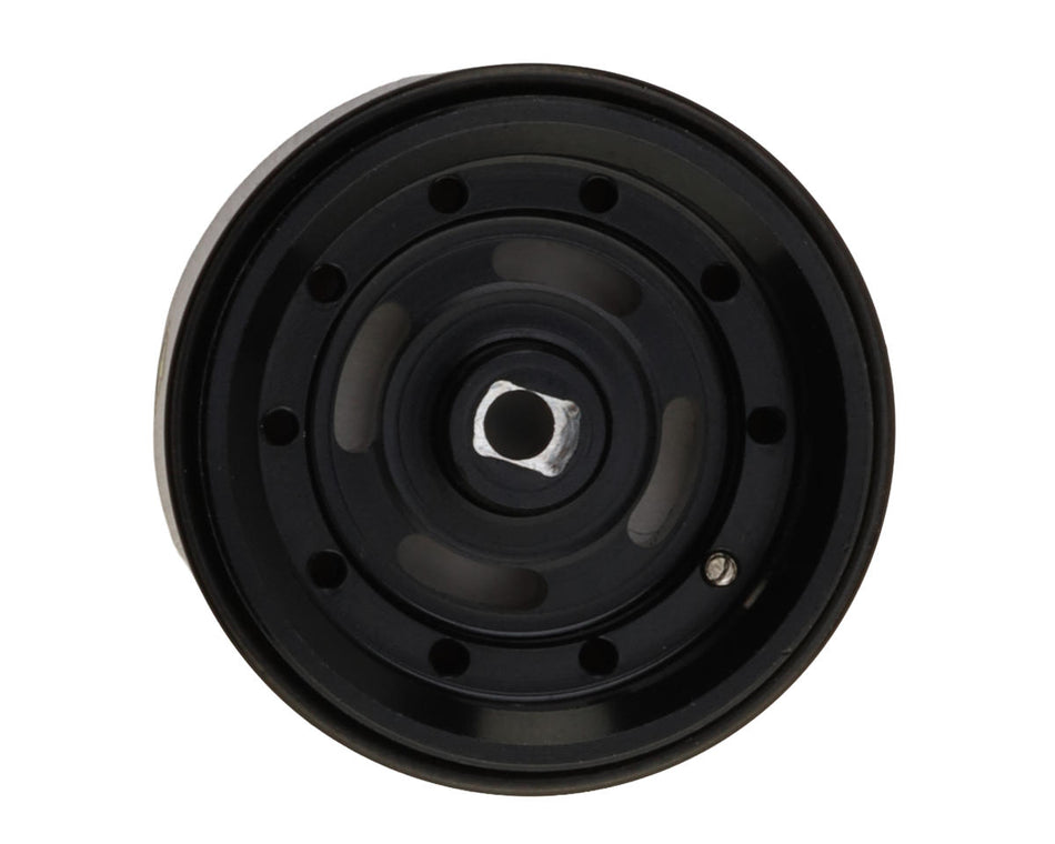 Treal Hobby Type-F 0.7" Aluminum Micro Crawler Beadlock Wheels (Chrome) (4) (9.5g ea) w/Brass Rings