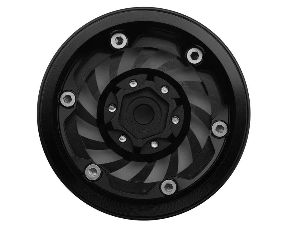 Treal Hobby Cyclone 1.9" Aluminum Beadlock Wheels (Black) (4) (122.5g)
