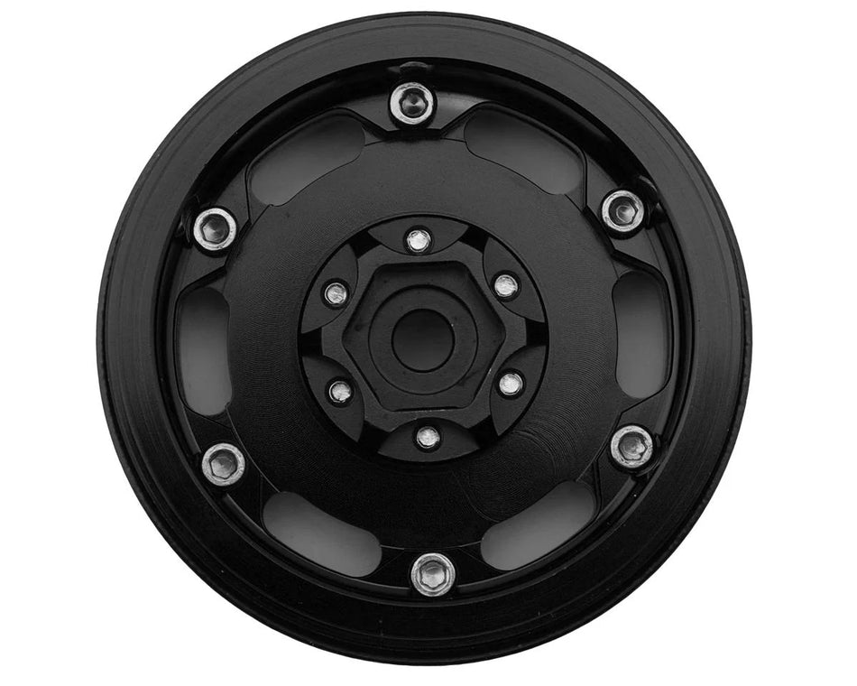 Treal Hobby Type G 1.9" Vintage Wagon Beadlock Wheels (Black) (4) (129.5g)