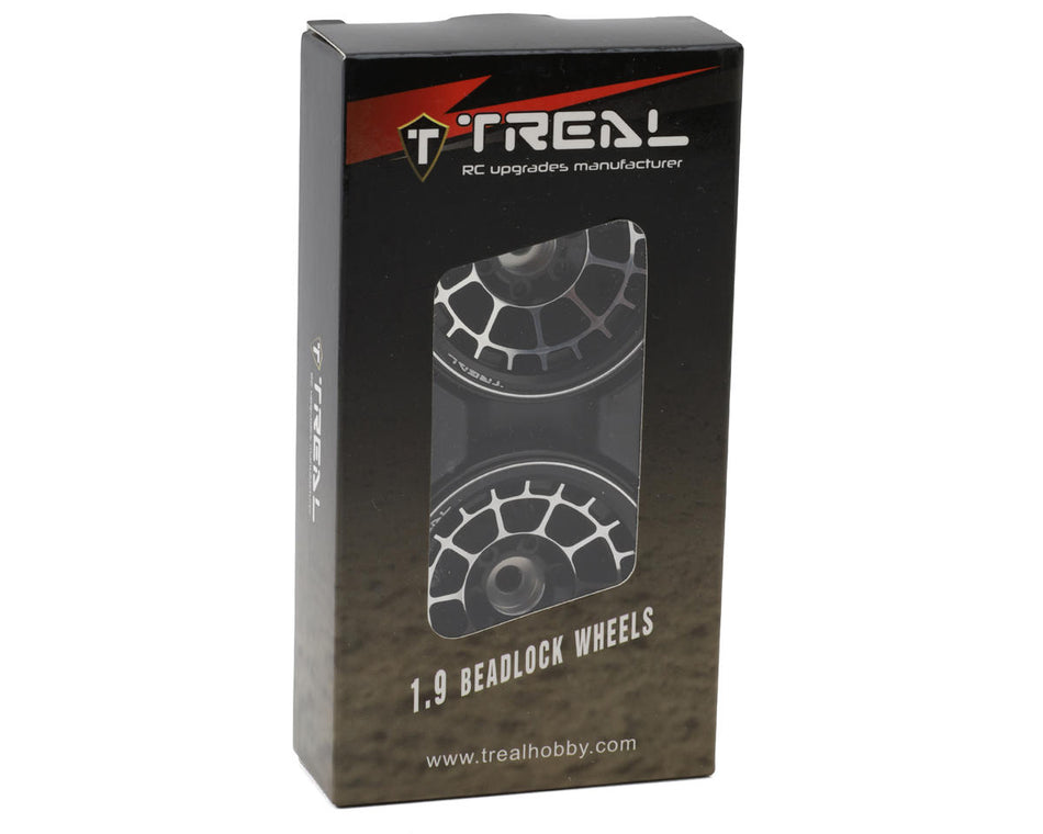Treal Hobby Type A 1.9'' Spoked Beadlock Wheels (Black) (2)