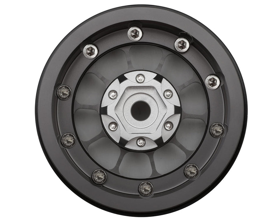 Treal Hobby Type A 1.9'' Spoked Beadlock Wheels (Titanium) (2)