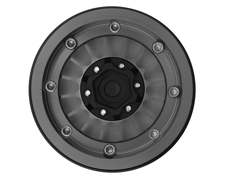 Treal Hobby 1.9" Type-J Multi-Spoke Aluminum Crawler Beadlock Wheels (Grey) (4) (113.7g ea)