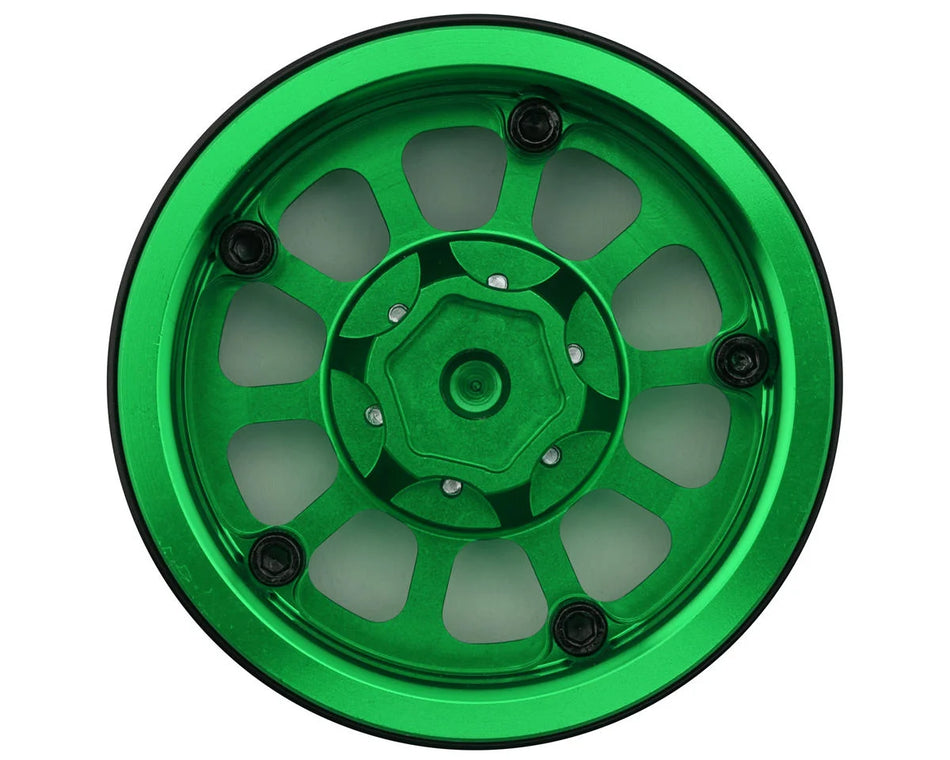 Treal Hobby 1.9" Type C Multi-Spoke Aluminum Crawler Beadlock Wheels (Green) (4) (116g ea)