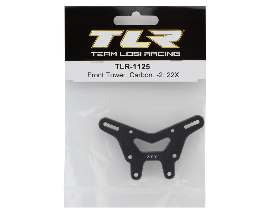 Team Losi Racing 22X Carbon Fiber Front Shock Tower (-2mm)
