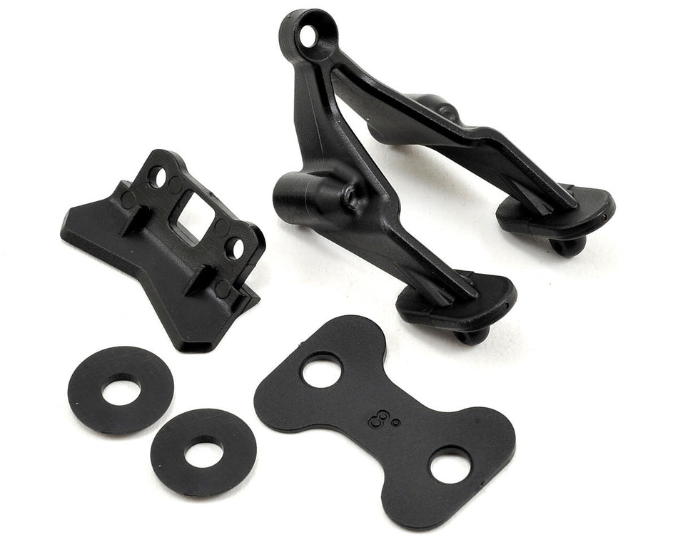 TLR Wing Stay Set, Rear Bumper 22 3.0