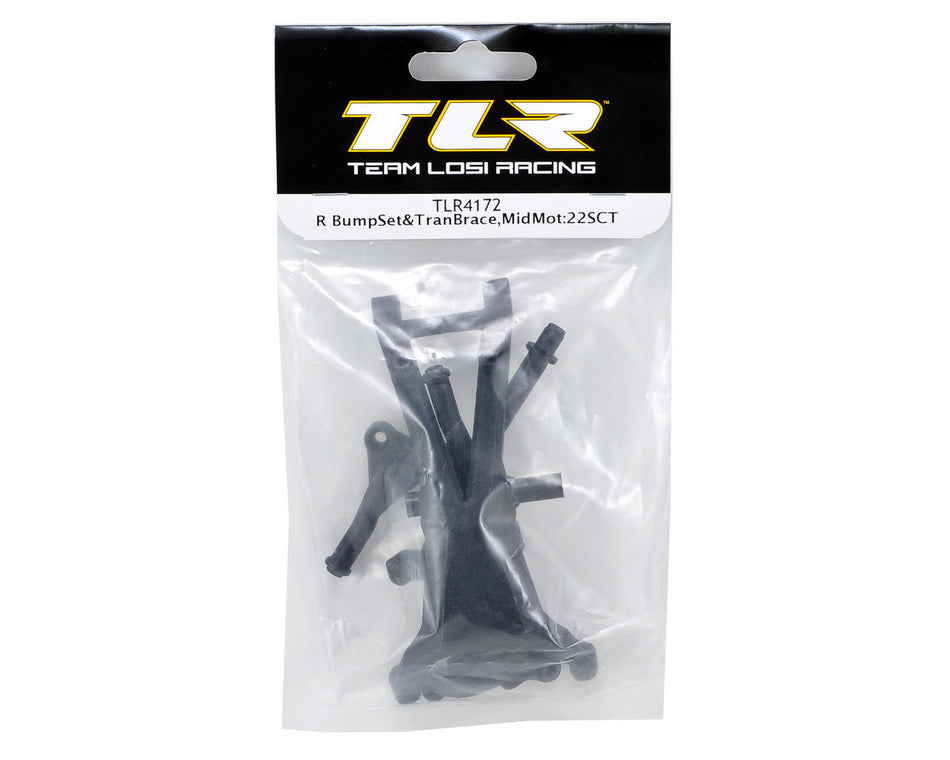 TLR Rear Bumper Set & Transmisson Brace Mid Motor 22 SCT