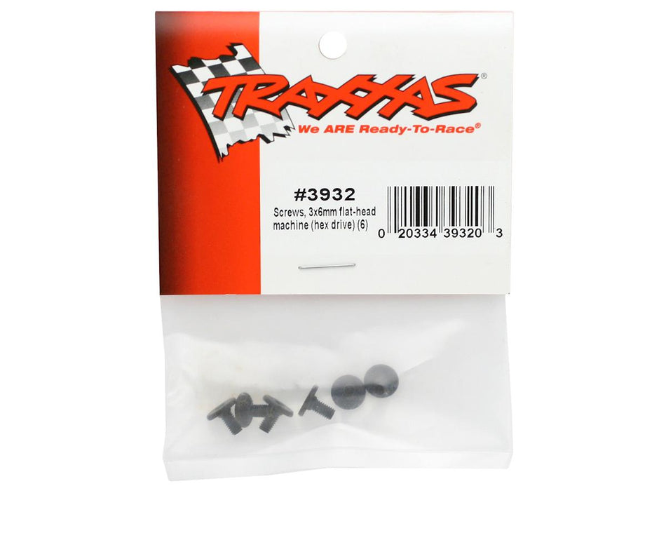 Traxxas 3X6mm Flat Head Screws (6)