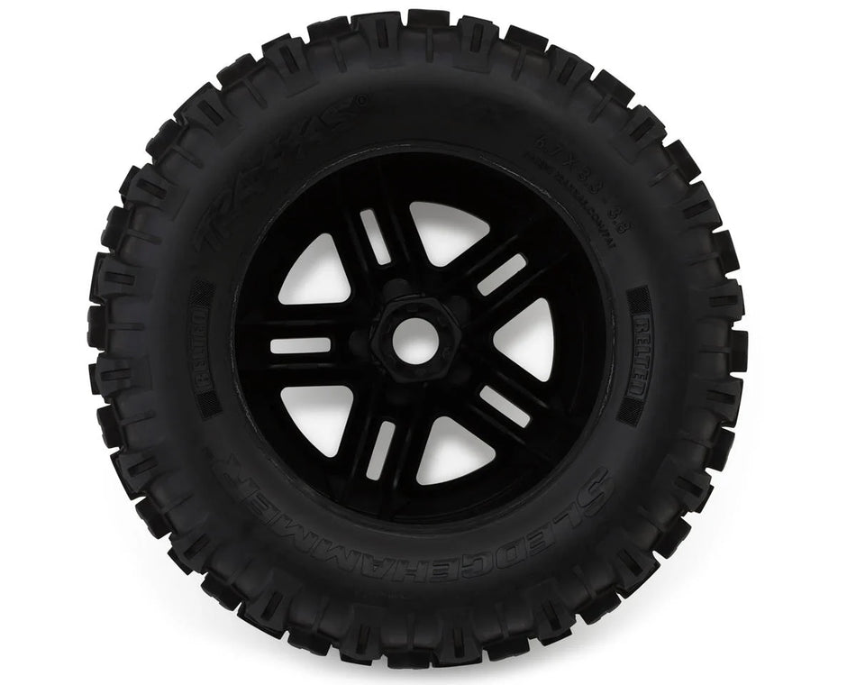 Traxxas Sledgehammer Belted 3.8" Pre-Mounted Monster Truck Tires (Black) (2) w/17mm Splined Hex