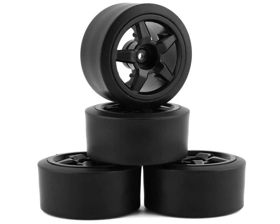 UDI R/C 1/16 Pre-Mounted Drift Tires (Black) (4)