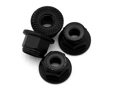 UpGrade RC Aluminum 4mm Serrated Wheel Nuts (4) (Black