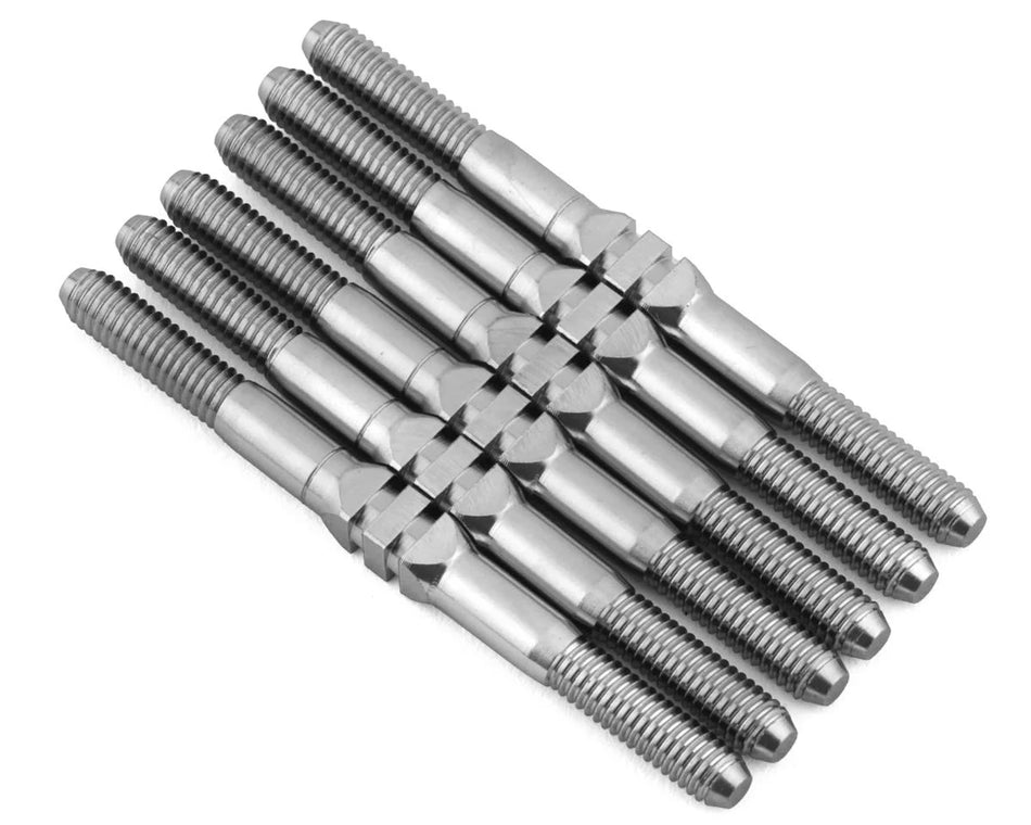 Whitz Racing Products HyperMax RC10B6.4/B6.4D 3.5mm Titanium Turnbuckle Kit (Silver)