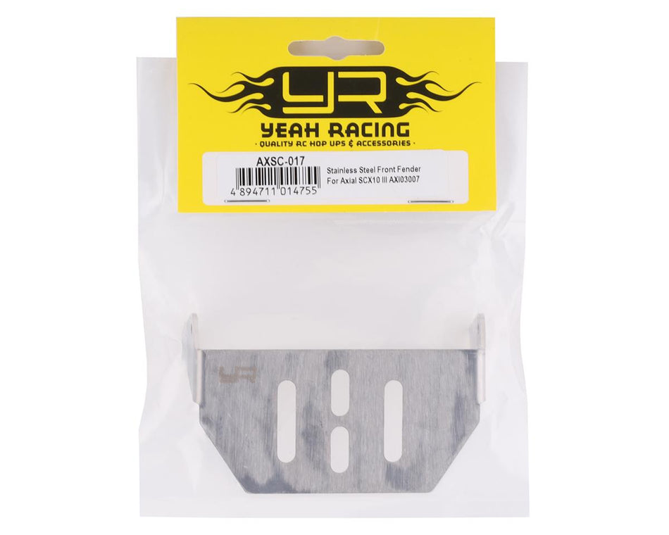 Yeah Racing Axial SCX10 III Stainless Steel Front Upper Skid Plate