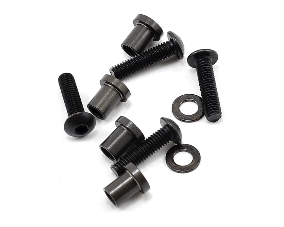 Yokomo Aluminum King Pin Set w/Hardware (4)