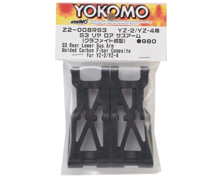 Yokomo YZ-2/YZ-4 S3 Rear Lower Suspension Arm (Graphite)