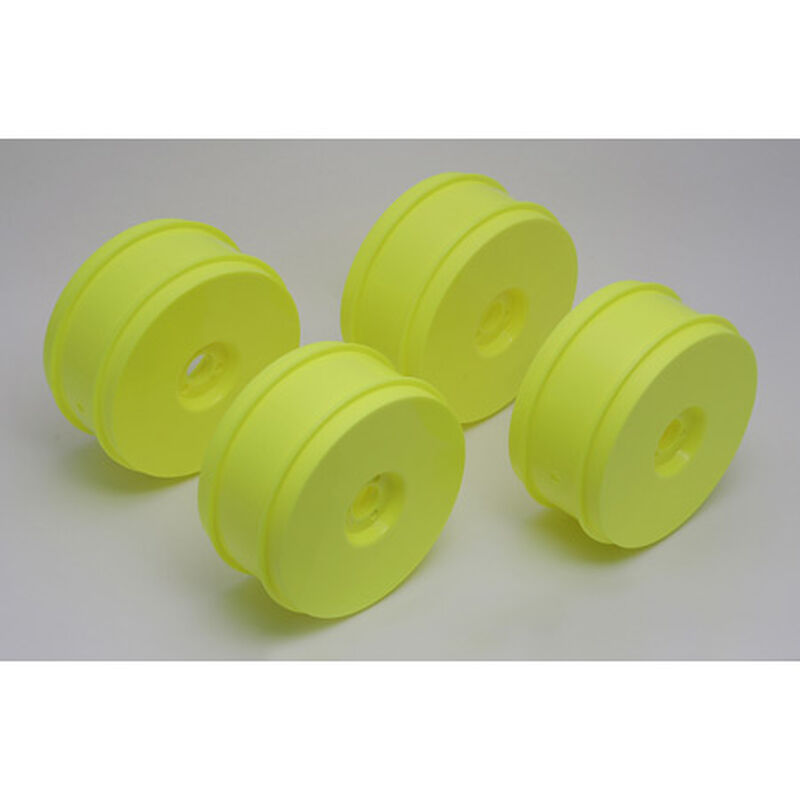 Associated 1/8 Buggy Front/Rear 2.8 Wheels, 83mm, Yellow (4): RC8