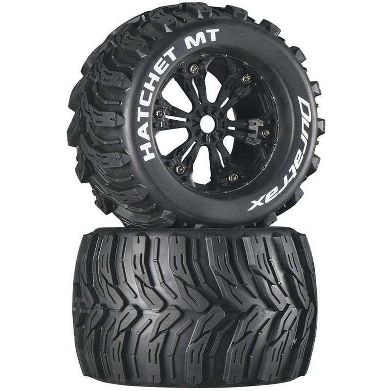 Duratrax Hatchet MT 3.8" Mounted Tires, Black (2)