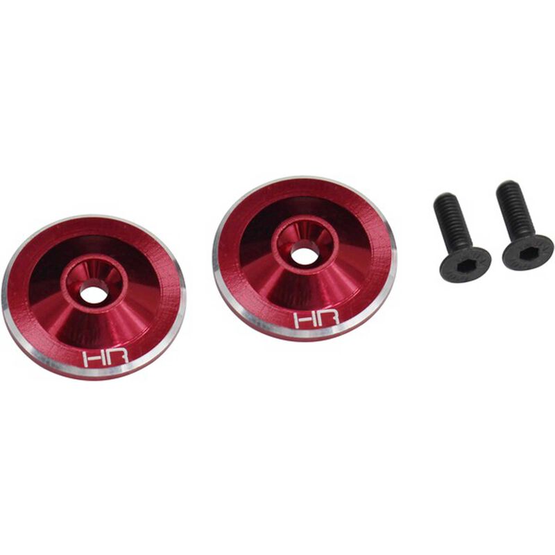 HR Red Aluminum Wing Buttons