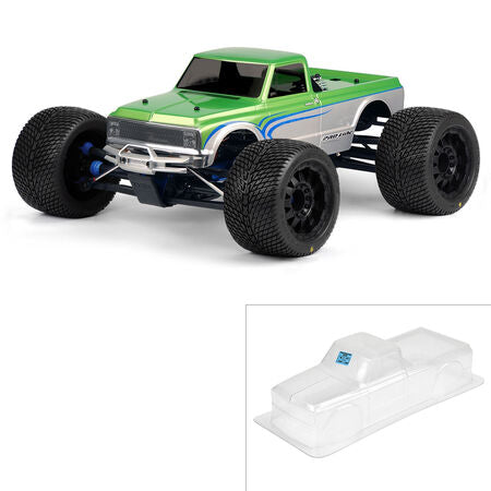 Proline 1/8 1972 Chevy C-10 Long Bed Clear Body: Monster Truck