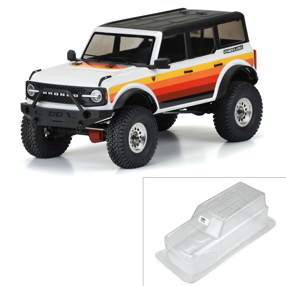 Proline 1/10 2021 Ford Bronco Clear Body Set 12.3" Wheelbase: Crawlers