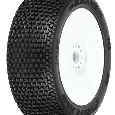 Proline 1/8 Blockade S3 Front/Rear Buggy Tires Mounted 17mm White (2)