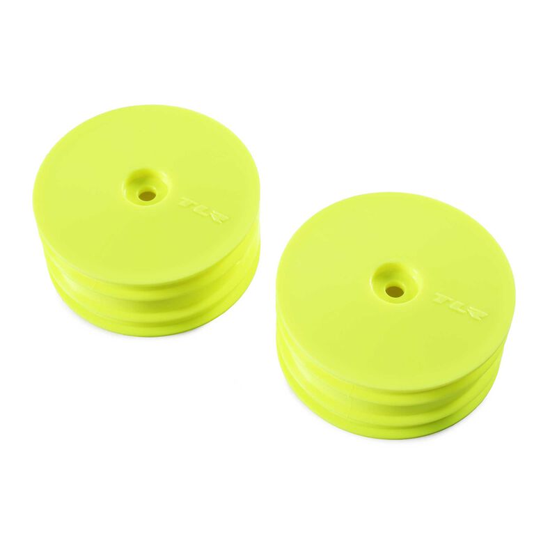 TLR Front Wheels, Yellow: 22X-4