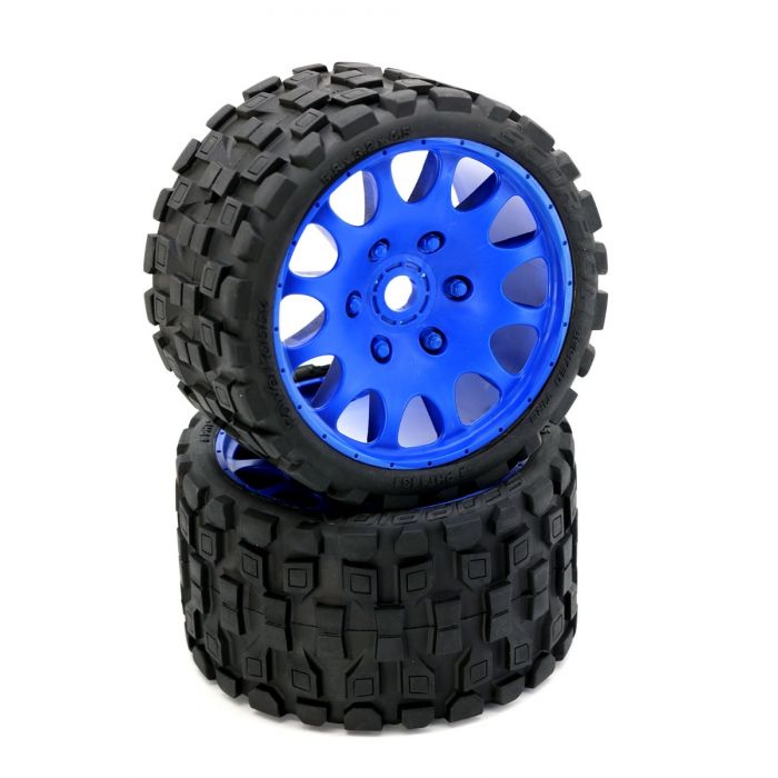 EX-ROCKFORM 1/8 Monster Truck Tires Blue